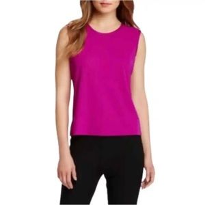 Tory Burch Fanning Shell Sleeveless Blouse in Magenta 38122151